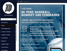 Tablet Screenshot of deperebaseball.com